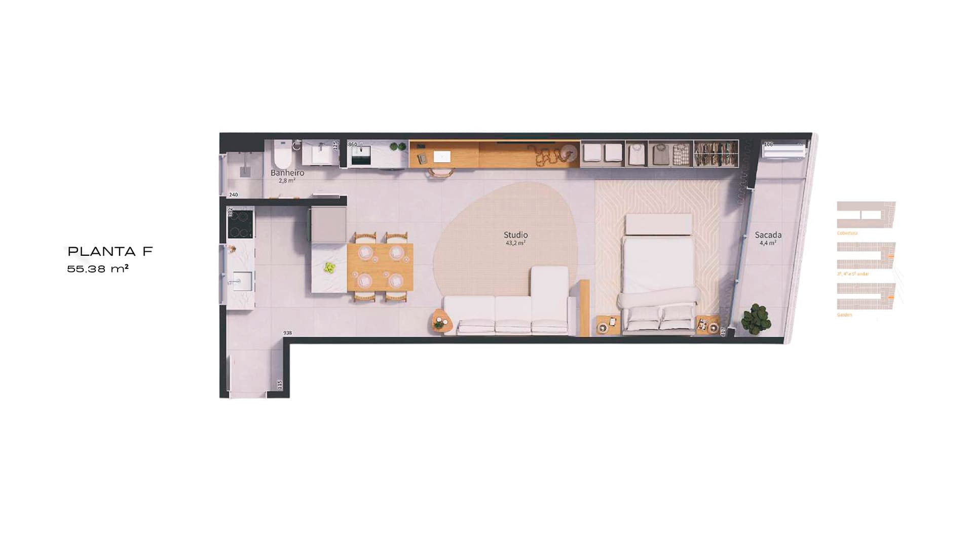 Planta baixa — Studio F