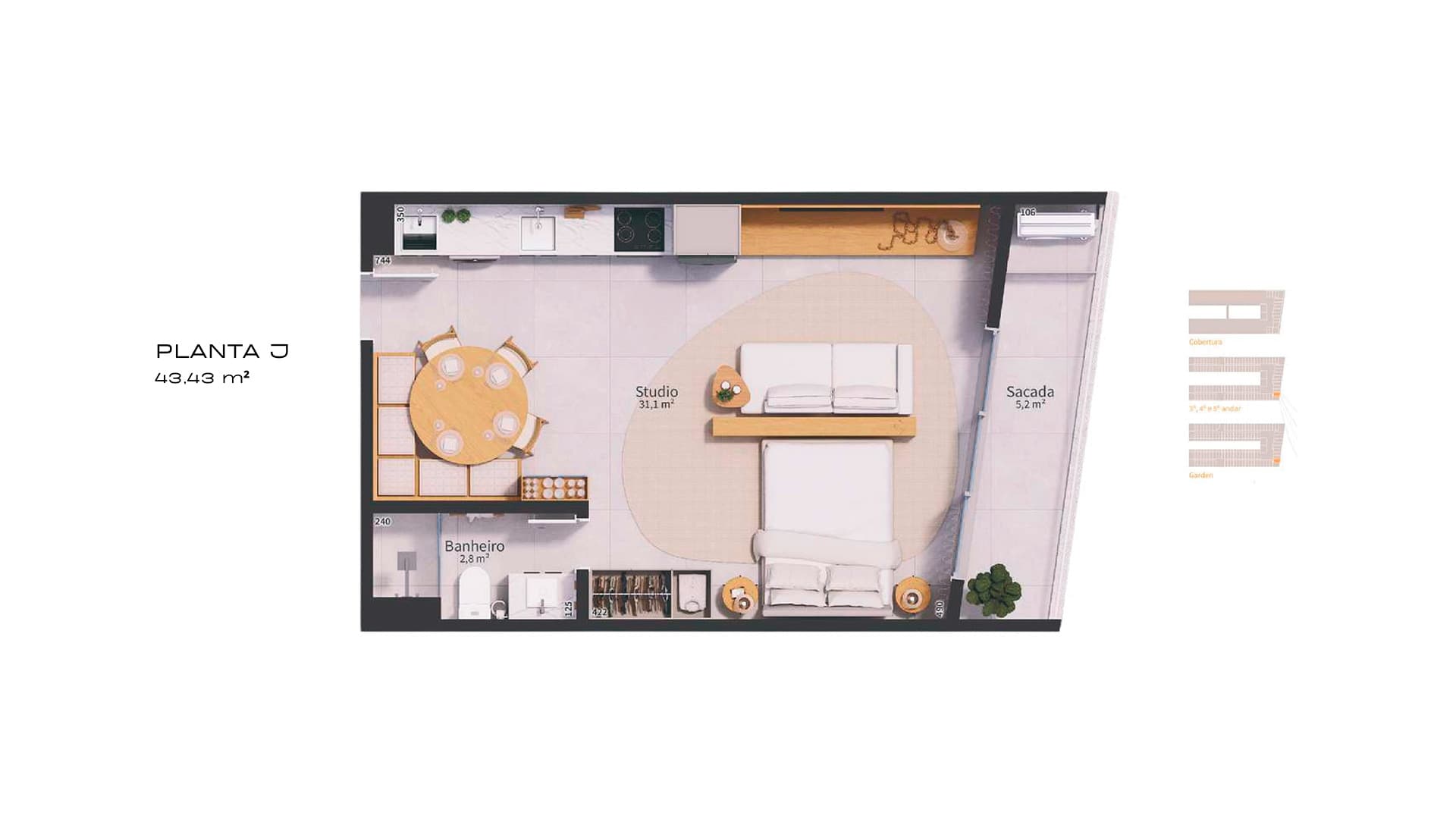 Planta baixa — Studio J